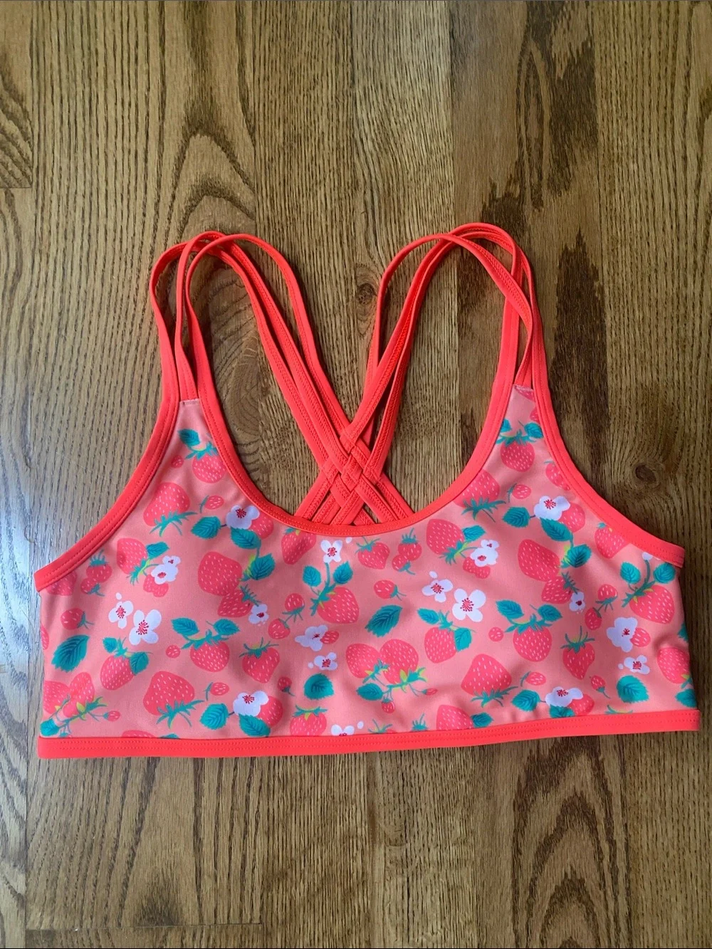 NWT DSG two piece strawberry bathing suit size XL swim top and bottom